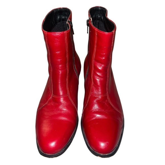 Liberty Zeno Jazzy Jackman Leather Ankle Length Boots for Men Red Size 8 Country - Picture 1 of 9